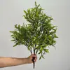 Plantas verdes artificiais, cedro, pinho, grama de primavera, plantas aquáticas, plantas para micro paisagismo, paredes de plantas decorativas, plantas em maços para inserção no solo, plantas de grama artificial estilo floresta