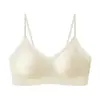 Ropa Interior Nueva Sin Costuras Estilo Chaleco para Mujer, Sin Varillas, Cómoda, Copas de Soporte, Refrescante, Transpirable, Tirantes Finos, Sujetador, Espalda Hermosa