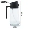Atacado grande capacidade 470ml spray pour dupla finalidade pote de óleo atomizado garrafa de óleo de vidro spray integrado abrir e fechar pote de spray de óleo