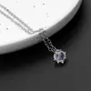 Joyería Transfronteriza Europea y Americana Collar de Estrella Corazón Estrella y Luna de Colores Diseño de Nicho Cadena de Plata Estilo Dulce Fresco Lujo Ligero