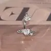 Anillo Labial de Alas de Diablito en Forma de Corazón Tricolor Bola de Barro Adorno Labial Brillante Anillo de Acero Inoxidable para Cartílago Auricular Perforación de Lóbulo Auricular