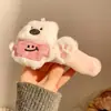 Pinza para el pelo de flor de punto de felpa de alta gama para otoño e invierno, pasador no irritante para la parte trasera de la cabeza, pinza de garra