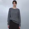 Top de Malha de Lã de Seda de Amora Caxemira de Alta Qualidade, Fino, Caimento Relaxado, Início do Outono, Suéter de Lã Merino, Malha Amiga da Pele