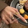 Anillo retro con letras de amor en inglés, estilo japonés y coreano, elegante y sencillo, para estudiantes, de metal, joyería sencilla.