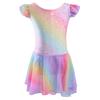 Ropa de Baile Infantil Estampada Digitalmente de Amazon Verano Manga Corta Lazo Nudo Estrella Ropa de Práctica Falda de Baile para Niñas Transfronteriza