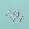 Plata de Ley S925 Plata Tailandesa Botón de Signo de Interrogación Accesorios DIY Pulsera de Cuerda Trenzada con Cuentas Hebilla de Cola de Pulsera/Collar Hebilla de Conexión