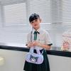Serie Sanrio Lindo Bolso Cuadrado Largo de Peluche Recién Llegado Bolso Cruzado de Un Solo Hombro Papelería Bolso Merleti Muñeca Máquina