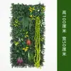 Pared de plantas verdes artificiales personalizada, pared de plantas artificiales con orquídeas, pasto de Milán, pasto mixto, fondo de decoración de pared de césped artificial