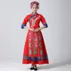 Trajes de Danza para Hombres y Mujeres Adultos de las Minorías Étnicas Zhuang y Shui de Guangxi, 3 de Marzo, Faldas Largas Estilo Minoría Étnica 56