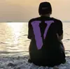 Camiseta de Manga Corta Big V Chao Brand Reflective Smoke Angel FRIENDS Edison Chen Yibo Wang Chao High Street VLONE Big V