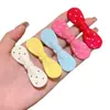 Pasador de Pelo con Lazo de Color Contrastante Macarrón Dulce Pinza Lateral para Flequillo Roto Pinza de Pato para Flequillo Pasador Lindo Accesorios para el Cabello