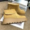 Nuevas Botas de Nieve con Suela Gruesa para Aumentar la Altura para Mujer, Nuevos Zapatos de Invierno Cálidos Estilo Birkenstock 2026, Botas de Algodón Engrosadas y Forradas de Felpa para Mujer