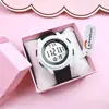 Reloj Electrónico Redondo de Color Macarrón Más Vendido Transfronterizo, Estilo Juvenil Resistente al Agua Luminoso Multifuncional para Estudiantes