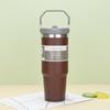 Vaso termo de acero inoxidable 304 de doble capa al vacío para vehículo, de gran capacidad, para una o dos bebidas, portátil, vaso ice bully