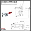 Abrazadera Rápida Abrazadera Horizontal 201C203F Dispositivo de Fijación para Soldadura Abrazadera Fresadora de Grabado para Madera Prensa
