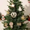 Novo Pingente Pequeno Rosa de Natal Lantejoulas Brilho Desenho Animado Enfeite de Árvore de Natal Estilo Ins Decoração de Janela