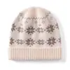 Gorro de Punto Jacquard de Cachemira Nuevo Vintage Otoño/Invierno 2026 con Patrón de Copo de Nieve, Gorro de Cachemira Grueso Cálido Versátil para Mujer