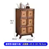 Aparador de Madeira Maciça Vintage Armazenamento Estilo Country Americano Sala de Estar Armário Antigo Pousada Armário de Jantar Balde Decorativo Criativo Armário