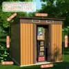 Cuarto de Herramientas de Almacenamiento Exterior, Cuarto de Utilidades para Jardín en Patio, Casa Sencilla de Ensamblaje Exterior, Cuarto de Almacenamiento Móvil, Casa Modular
