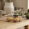 Cesta de Almacenamiento de Frutas y Snacks para Escritorio de Hierro Forjado Caja de Almacenamiento para Verduras y Artículos Varios de Sala de Estar y Cocina