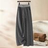 Pantalones de Pierna Ancha a Rayas para Mujer, Pantalones de Lana para Otoño e Invierno, Pantalones Casuales Elegantes y Versátiles, Nuevos Pantalones de Cintura Alta Rectos Sueltos 2026