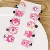 Grampo de Cabelo Infantil de Acrílico Versão Glitter Clip Lateral Desenho Animado Clip para Franja de Menina Grampo de Gato