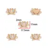 Nuevo Colgante de Mariposa con Incrustaciones de Diamantes Dorados Aleación KC para Pulsera, Llavero, Collar, Pendiente Decoración Colgante W686