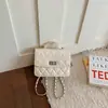 Bolso de Mano Casual Elegante y de Moda Shuai Mijia 2026 Verano Nuevo con Cadena de Rombo Bolsa Cuadrada Pequeña para Mujer, Diseño Simple