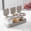 Juego de Vasos con Combinación de Condimentos Botella Tarro de Condimentos para Cocina Condimento Casero Condimento Glutamato Monosódico Sal Tarro Caja de Almacenamiento a Prueba de Humedad