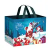Sacolas de Presente Amazon em Estoque Transfronteiriças, Novas Sacolas Tote de Tecido Não Tecido de Natal, Sacolas de Embalagem para Véspera de Natal