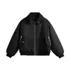 Roupas Vintage 2025 Inverno Tendência Retro Americana Marca Gola Dupla Jaqueta de Algodão Voo para Jovens Homens Quente Gola Reversível Casaco de Algodão