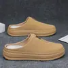 Sapatos Masculinos Slip-On Plataforma com Bico Fechado, Estilo Coreano 2026, Sola Grossa, Aumentador de Altura, Chinelos Slip-On Casuais Preguiçosos Tendência para Homens