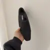 Zapatos Peludos de Nuevo Estilo con Forro Adicional para Otoño e Invierno, que Aumentan la Altura, de Punta Cuadrada, Versátiles Zapatos Slip-On de Estilo Francés