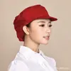 Gorra de Trabajo para Taller de Fábrica Transfronterizo con Visera, Gorro de Cocina con Texto Impreso, Gorro a Prueba de Polvo, Gorro con Red Anti-Caída de Cabello, Gorra de Trabajo de Chef