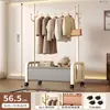 Colgador de piso colgador de dormitorio hogar interior móvil lujo ligero tendedero almacenamiento multifuncional perchero