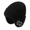 Gorro de Moda Invernal con Protección para los Oídos Gorro Cálido para Ciclismo en Frío Gorro de Lana para Circunferencia de Cabeza Grande Gorro de Punto para Hombre con Forro de Polar