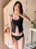 Biquíni Estilo Coreano 2026 Duas Peças Sexy Puro Desejo Tomara que Caia Cintura Baixa Estilo Férias na Praia