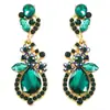 Pendientes Geométricos de Corazón Escorpión Gota de Agua Transfronterizos Europeos y Americanos Pendientes de Piedra Preciosa Hoja Diamante Lujo Pendientes de Gama Alta para Mujeres