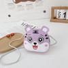 Nuevo bolso de hombro de PU con dibujos animados para niños, bolso cruzado informal coreano para niñas, monedero pequeño con forma de animal