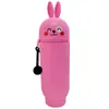 Estojo de Lápis de Silicone, Bolsa de Lápis de Grande Capacidade, Bolsa de Material Escolar Compacta, Logo Impresso Personalizado, Personalização de Estojo de Lápis no Atacado