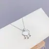 Colar de Borla de Madrepérola Simples e Personalizado Corrente Fina para Clavícula Estilo Coreano Ano Zodiacal Joias Femininas Joias Atacado Geometria