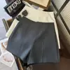 Shorts de Verão 2026 de Cintura Alta A-Line Wide-Leg para Emagrecimento Feminino, Camada Base para Roupa Externa, Petite, Casual, Hot Pants Preto