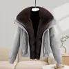 Nueva chaqueta corta de algodón con relleno de plumón para mujer, estilo comercio exterior, con cuello camisero, versión coreana, abrigo de invierno versátil para mujer, parka de algodón engrosada