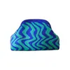 Bolso de Mano de Punto Rayado, Bolso de Mahjong, Versátil Portátil para el Día a Día, Tejido con Clip de Almacenamiento, Bolsa de Maquillaje, Gran Capacidad