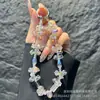 Nuevo Colgante de Cristal Hecho a Mano con Cuentas, Encanto de Bolso de Lujo Ligero, Llavero para Funda de Teléfono, Correa Creativa para Teléfono