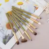 Suministro Transfronterizo de 8 Brochas de Maquillaje de Mango Largo, Brocha Grande Redonda para Polvos, Brocha para Rubor, Pincel para Detalles de Ojos, Herramientas de Belleza
