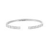 Pulsera Elegante de Nicho 204 Plata Estilo Europeo y Americano Lujo Ligero Sensación de Alta Gama Diamante Cuadrado Geométrico Plata Esterlina S925 Pulsera Abierta para Mujeres