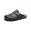Mules de Encaixar Estilo Birkenstock com Esculturas Vintage para Mulheres com Solas Grossas