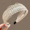 Diadema floral retro femenina clip para el pelo de tul con degradado francés dopamina accesorio para el pelo estilo crema diadema ancha versátil