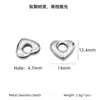 Anillo de Acero Inoxidable Corazón Estrella de Cinco Puntas Separadores Chapado al Vacío Oro de 18K Corte Estéreo Geométrico Acero de Titanio Joyería DIY